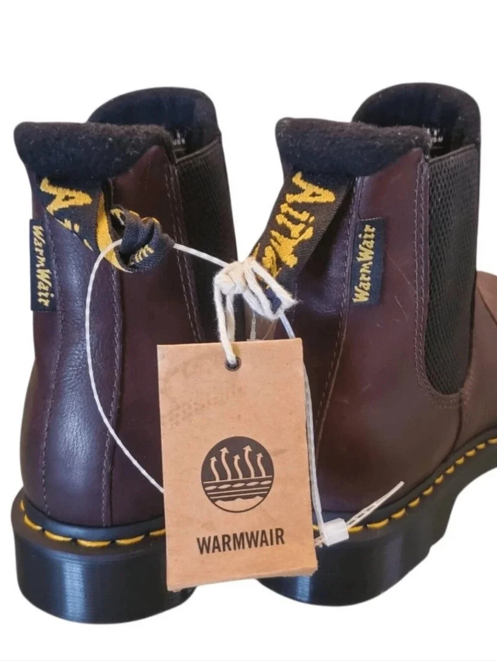 NWT Dr. Martens 2976 WarmWair Chelsea Boots Brown Leather M 8, W 9. NO BOX